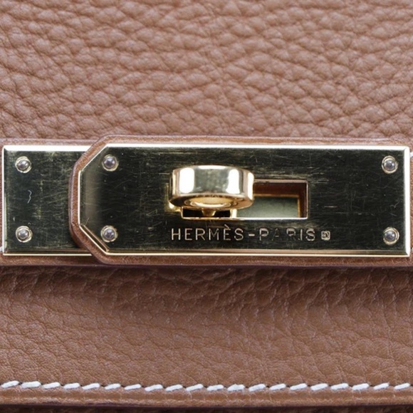 Hermes Birkin 35 Gold Togo Brown Leather Bag - Picture 8 of 11